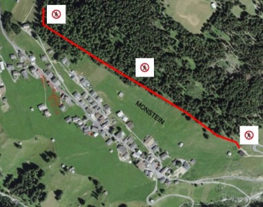 Sperrung Wanderweg Höhenweg