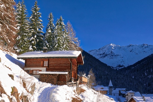 Ferienhaus Aegerta im Winter